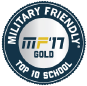 Military Friendly '17 Gold Top 10 School